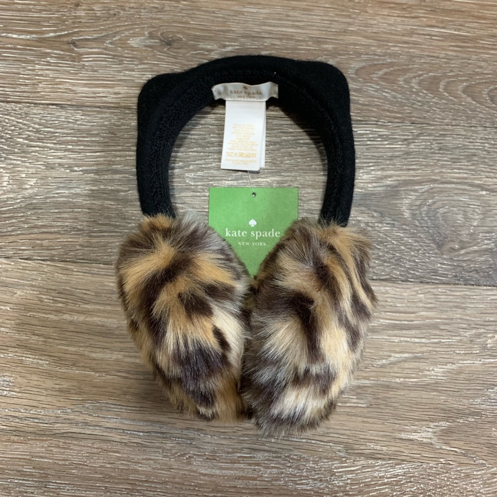 *NWT* Kate Spade Faux Leopard Earmuffs with ears